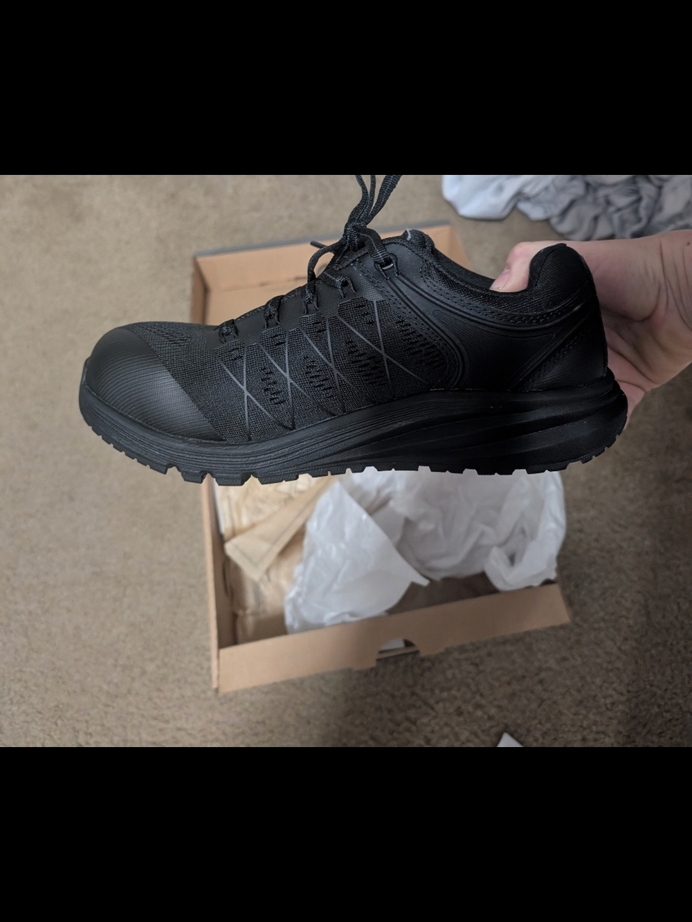 KEEN Utility Vista Energy Safety Toe Work Shoes - Black - Women’s Size 9